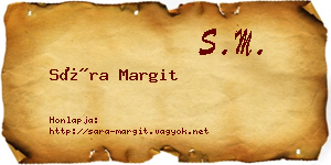 Sára Margit névjegykártya